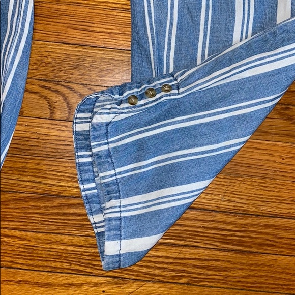 Velvet Heart Striped Denim Jumpsuit - Picture 7 of 11